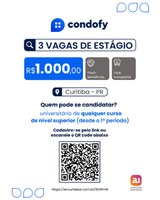 💻 3 Vagas de Estágio para universitário de qualquer curso de nível superior (desde o 1° período).