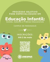 Últimos dias de inscrição em especialização voltada para profissionais da educação infantil