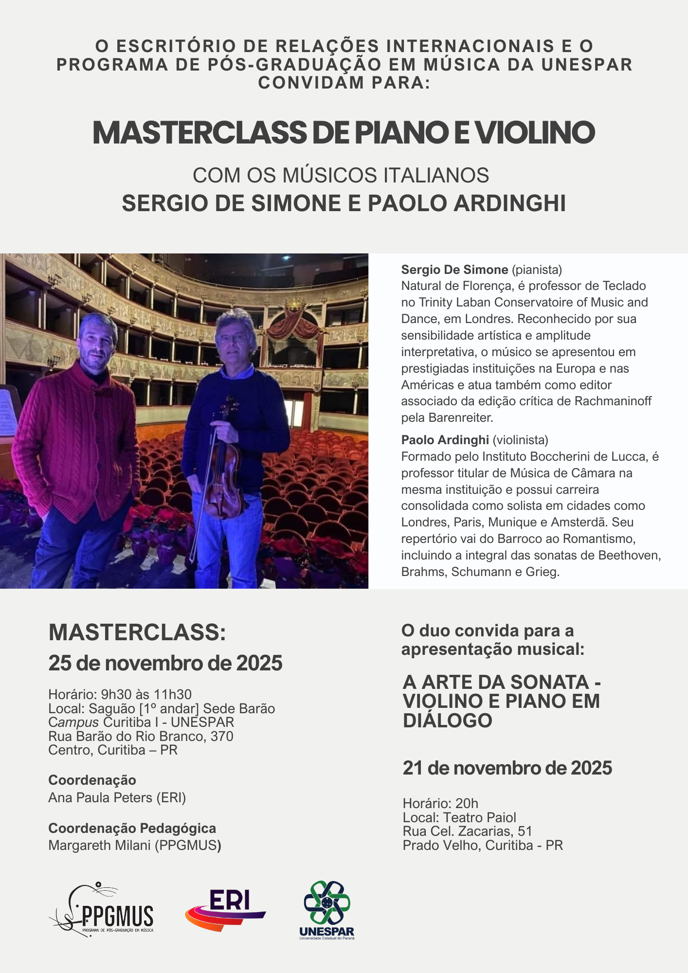 Master Class piano e violino